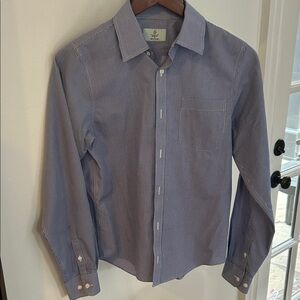 Class Club Navy Checkered Button Down Shirt